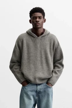 Discount SUDADERA PUNTO CON LANA Hombre Jerséis / Chaquetas|Sudaderas