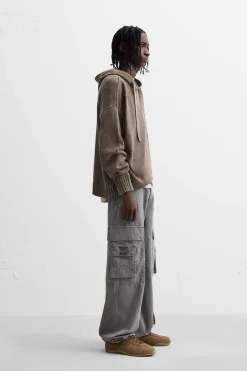 Online SUDADERA PUNTO LAVADA Hombre Jerséis / Chaquetas|Sudaderas