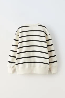 Niños ZARA 6 - 14 Años·Sudaderas<SUDADERA RAYAS BORDADO