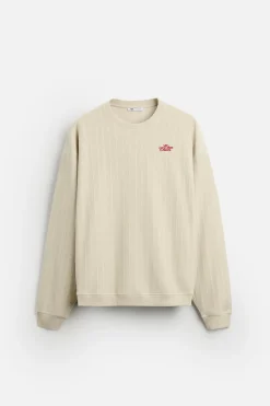 New SUDADERA RAYAS BORDADO Hombre Sudaderas