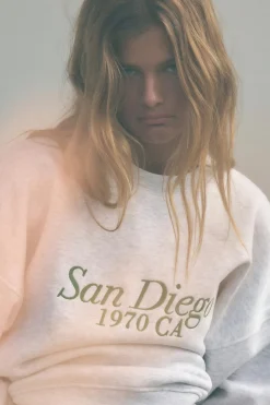 Online SUDADERA TEXTO Mujer Sudaderas / Joggers