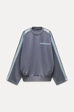 Discount SUDADERA TEXTO BANDA Mujer Sudaderas / Joggers