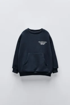 Niños ZARA 1½ - 6 Años·Sudaderas|1½ - 6 Años·Sudaderas<SUDADERA TEXTO BOLSILLO