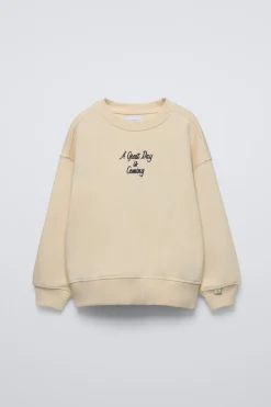 Niños ZARA 6 - 14 Años·Sudaderas<SUDADERA TEXTO BORDADO