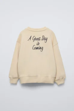 Niños ZARA 6 - 14 Años·Sudaderas<SUDADERA TEXTO BORDADO