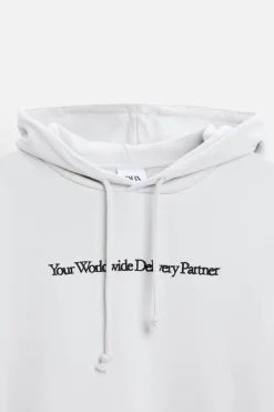 Sale SUDADERA TEXTO BORDADO Hombre Sudaderas