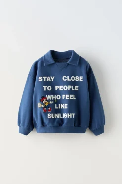 Niños ZARA 1½ - 6 Años·Sudaderas|1½ - 6 Años·Licencias<SUDADERA TEXTO BORDADO MINNIE MOUSE © DISNEY