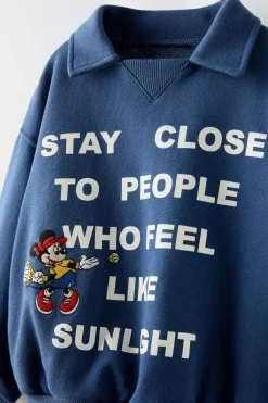 Niños ZARA 1½ - 6 Años·Sudaderas|1½ - 6 Años·Licencias<SUDADERA TEXTO BORDADO MINNIE MOUSE © DISNEY