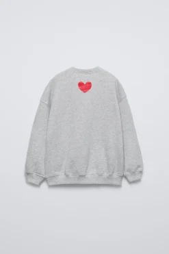 Niños ZARA 1½ - 6 Años·Sudaderas|6 - 18 Meses·Sudaderas<SUDADERA TEXTO BRILLO