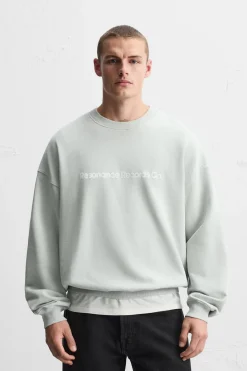 Clearance SUDADERA TEXTO ESTAMPADO Hombre Sudaderas