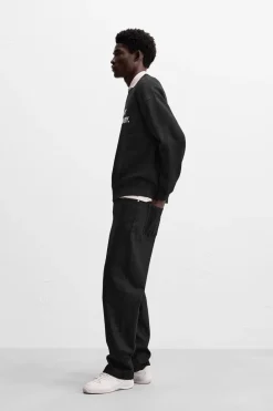 Hot SUDADERA TEXTO ESTAMPADO Hombre Sudaderas