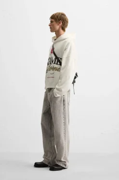 Discount SUDADERA TEXTO ESTAMPADO Hombre Sudaderas