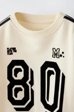 Niños ZARA 6 - 14 Años·Sudaderas<SUDADERA TEXTO FLOCK