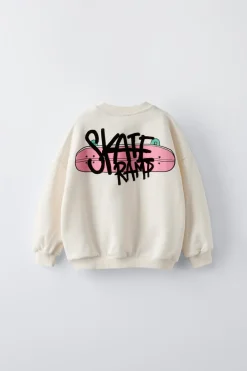 Niños ZARA 1½ - 6 Años·Sudaderas|6 - 18 Meses·Sudaderas<SUDADERA TEXTO FLOCK