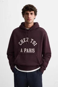 Hot SUDADERA TEXTO PARCHES Hombre Sudaderas