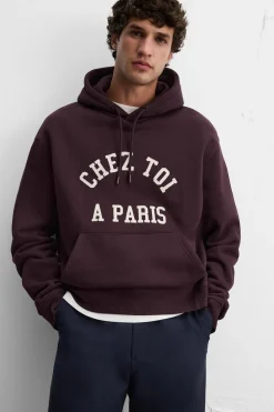 Hot SUDADERA TEXTO PARCHES Hombre Sudaderas