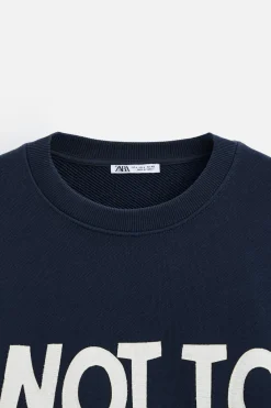 Hot SUDADERA TEXTO PARCHES Hombre Sudaderas