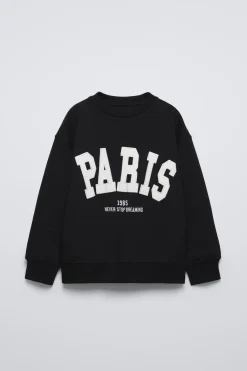 Niños ZARA 6 - 14 Años·Sudaderas|6 - 14 Años·Deporte / Chándal<SUDADERA TEXTO PARIS