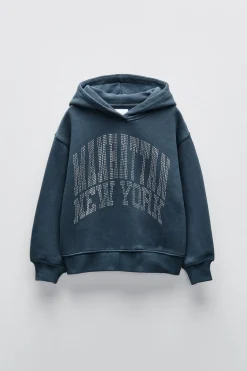 Niños ZARA 6 - 14 Años·Sudaderas<SUDADERA TEXTO STRASS
