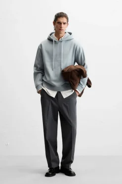 Clearance SUDADERA TEXTURA CAPUCHA Hombre Sudaderas