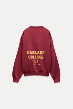 Online SUDADERA VARSITY EFECTO LAVADO Mujer Sudaderas / Joggers