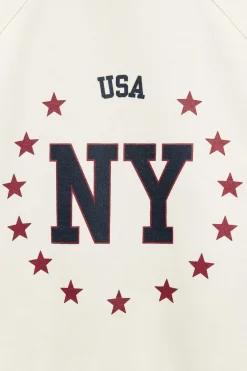 Discount SUDADERA VARSITY NEW YORK Mujer Sudaderas / Joggers