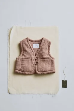 Niños ZARA 1½ - 6 Años·Abrigos<TIMELESZ – CHALECO PESPUNTES