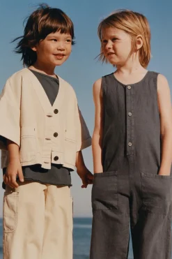 Niños ZARA 1½ - 6 Años·Vestidos / Petos|1½ - 6 Años·Pantalones<TIMELESZ - MONO LARGO CON LINO