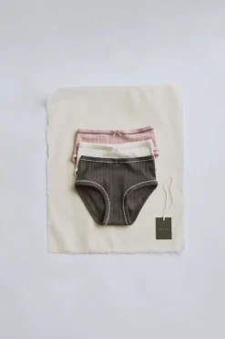 Niños ZARA 1½ - 6 Años·Ropa Interior / Calcetines<TIMELESZ - PACK DE TRES BRAGUITAS PESPUNTE