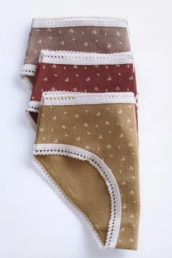 Niños ZARA 1½ - 6 Años·Ropa Interior / Calcetines<TIMELESZ - PACK DE TRES BRAGUITAS FLORES PUNTILLA