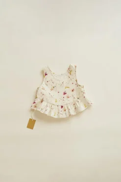 Niños ZARA 1½ - 6 Años·Camisas|6 - 18 Meses·Camisetas<TIMELESZ - TOP FLORES VOLANTE