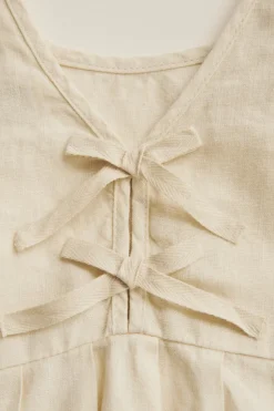 Niños ZARA 1½ - 6 Años·Vestidos / Petos|6 - 18 Meses·Vestidos / Monos<TIMELESZ- VESTIDO LINO PESPUNTES