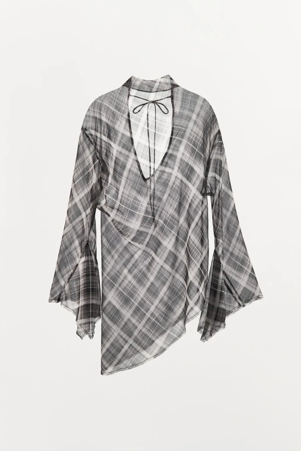 Clearance TOP ASIMÉTRICO CUADROS Mujer Tops / Bodies|Lenceria