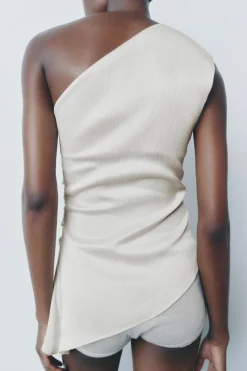 Best TOP ASIMÉTRICO DRAPEADO Mujer Tops / Bodies