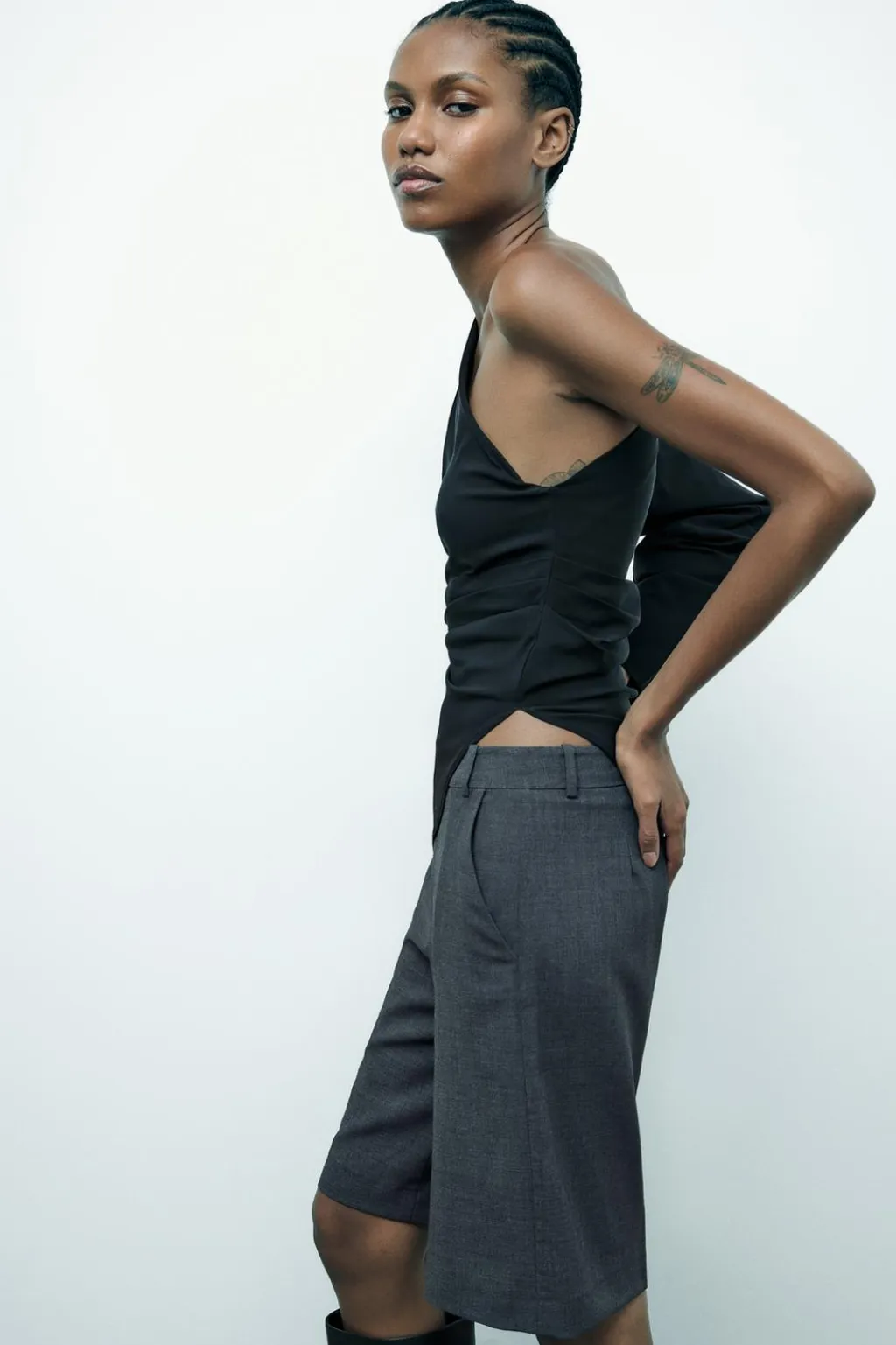 Outlet TOP ASIMÉTRICO DRAPEADO Mujer Tops / Bodies