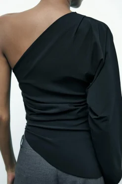 Outlet TOP ASIMÉTRICO DRAPEADO Mujer Tops / Bodies