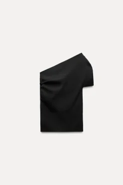 Online TOP ASIMÉTRICO DRAPEADO PUNTO Mujer Cárdigan / Jerséis|Punto