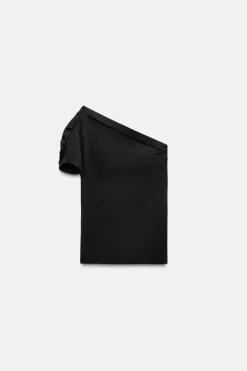 Online TOP ASIMÉTRICO DRAPEADO PUNTO Mujer Cárdigan / Jerséis|Punto