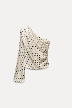 Fashion TOP ASIMÉTRICO HOMBRERA ZW COLLECTION Mujer Tops / Bodies