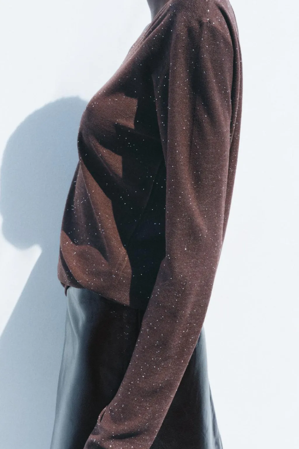 Clearance TOP ASIMÉTRICO PUNTO BRILLOS Mujer Cárdigan / Jerséis|Punto