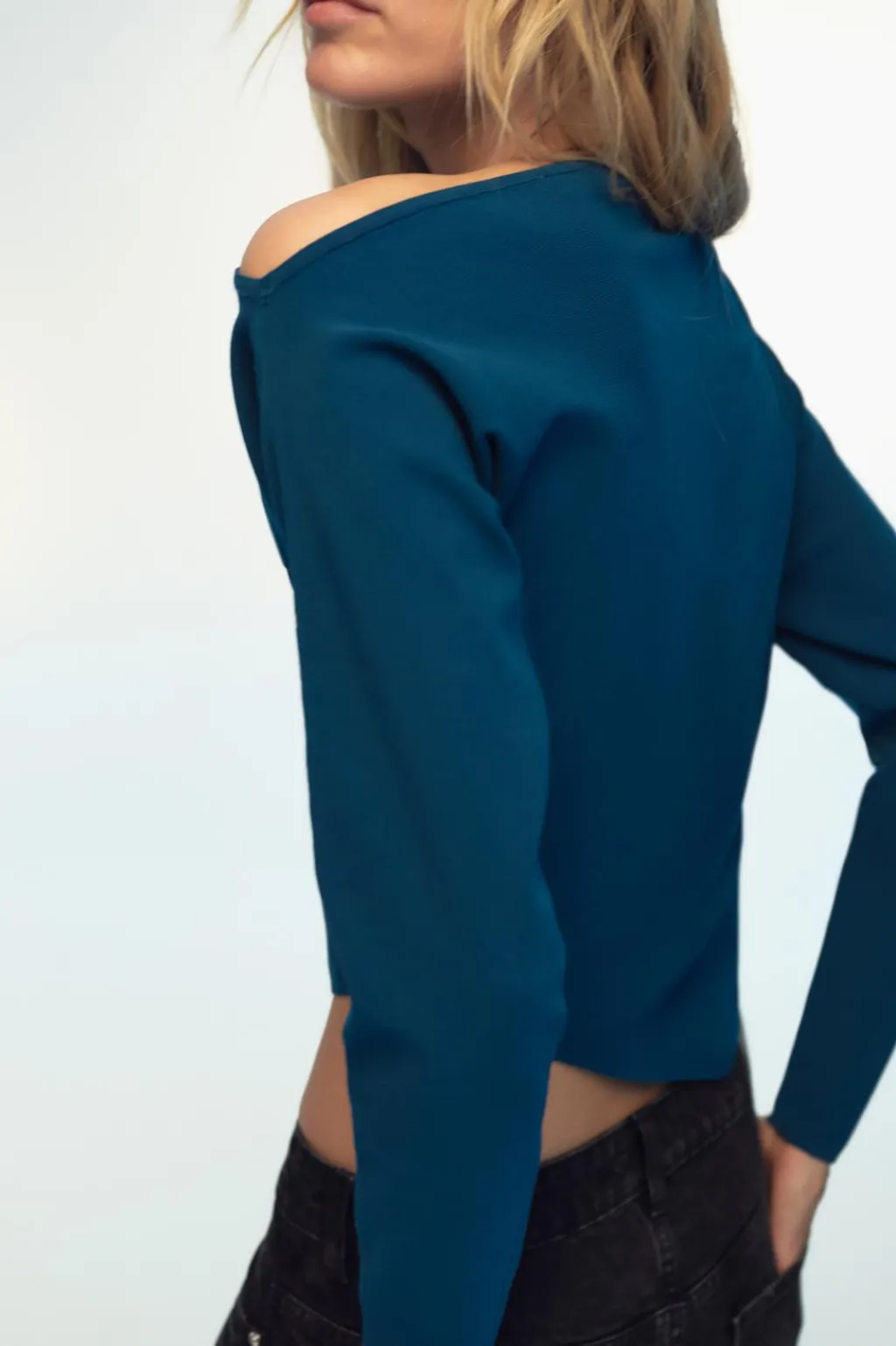 Hot TOP ASIMÉTRICO PUNTO LISO Mujer Cárdigan / Jerséis|Punto