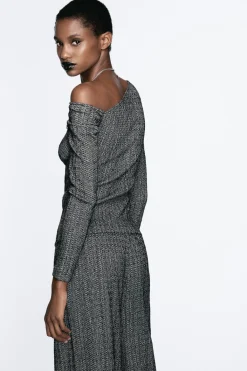 Discount TOP ASIMÉTRICO TEXTURA Mujer Tops / Bodies