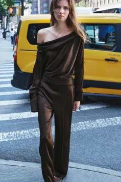 Best TOP ASIMÉTRICO ZW COLLECTION Mujer Tops / Bodies