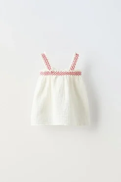 Niños ZARA 6 - 18 Meses·Conjuntos<TOP BAMBULA BORDADO