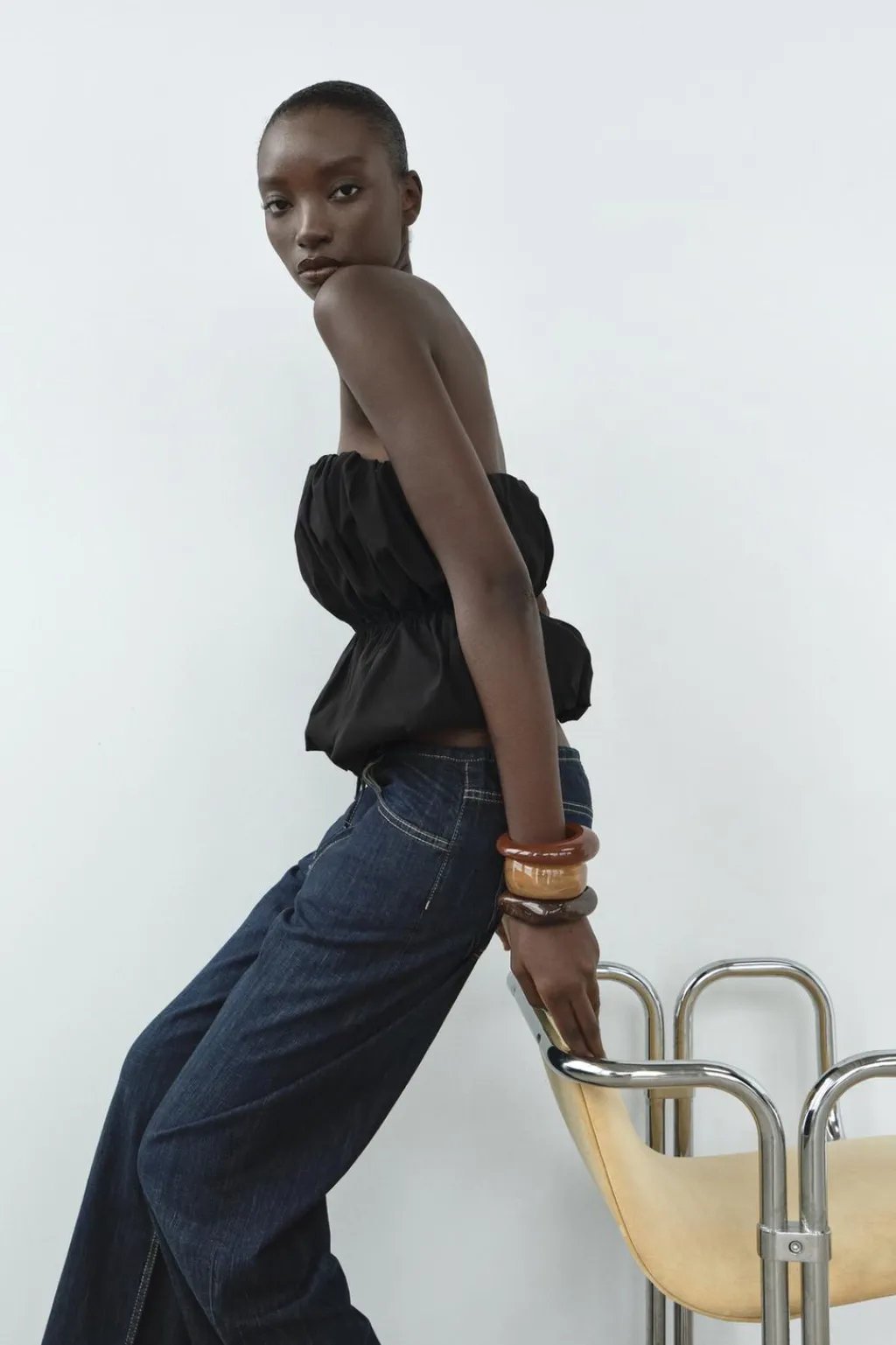 Fashion TOP BANDEAU ELÁSTICO VOLUMEN Mujer Tops / Bodies