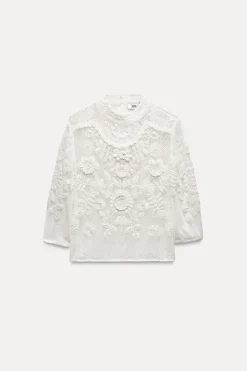 Clearance TOP BORDADO ZW COLLECTION Mujer Tops / Bodies|Camisas / Blusas