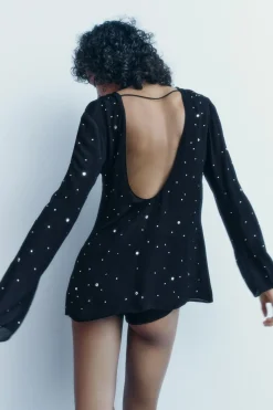 Sale TOP BRILLOS ESPALDA DESCUBIERTA ZW COLLECTION Mujer Tops / Bodies