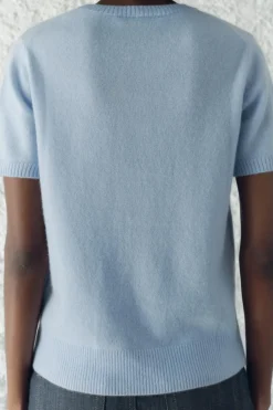 Fashion TOP BÁSICO 100% CASHMERE MANGA CORTA Mujer Cárdigan / Jerséis|Punto