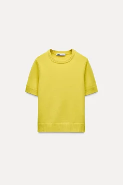 Best TOP BÁSICO 100% LANA MANGA CORTA Mujer Cárdigan / Jerséis|Punto