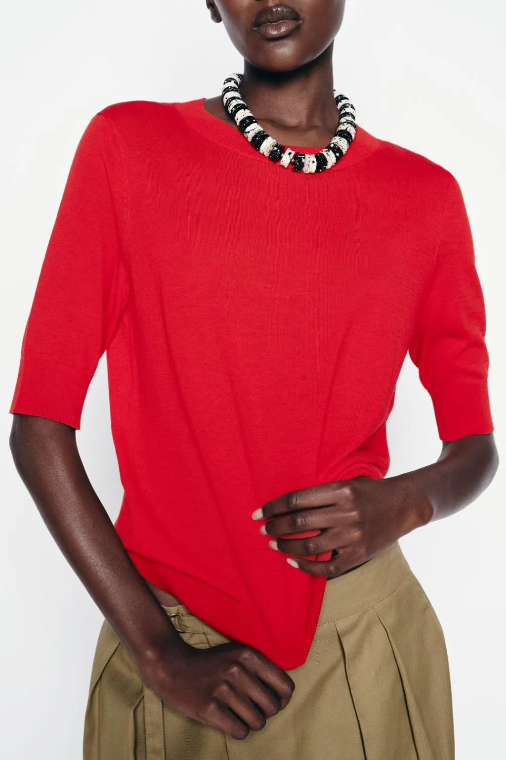 Discount TOP BÁSICO PUNTO LISO MANGA CORTA Mujer Cárdigan / Jerséis|Punto